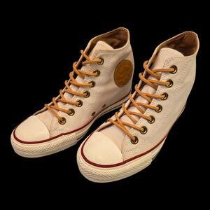 CONVERSE Chuck Taylor All Star Womens 6.5 Beige Platform Hidden Wedge 551619C